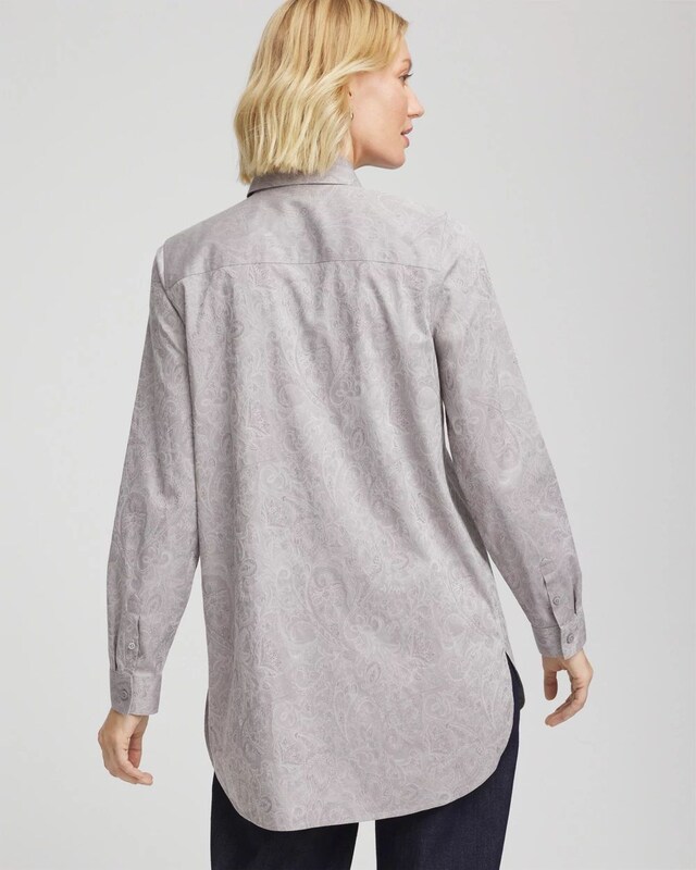 No Iron Lace Jacquard Stretch Tunic - image 3
